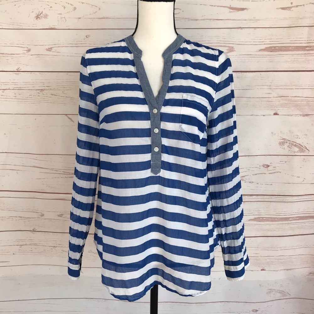 Gap Navy/White Striped Tunic top